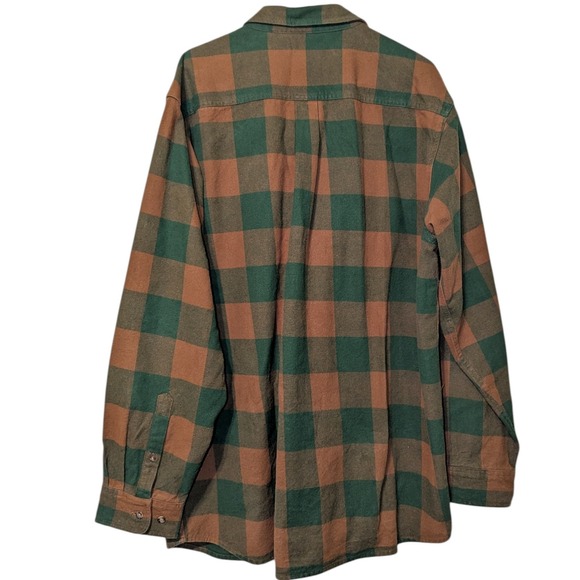 Vintage Field N Forest Men's 2XLT Plaid Flannel Long Sleeve Button Up Shirt - Picture 2 of 13